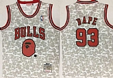 Bulls 93 Bape Gray 1997 98 Hardwood Classics Jersey,baseball caps,new era cap wholesale,wholesale hats